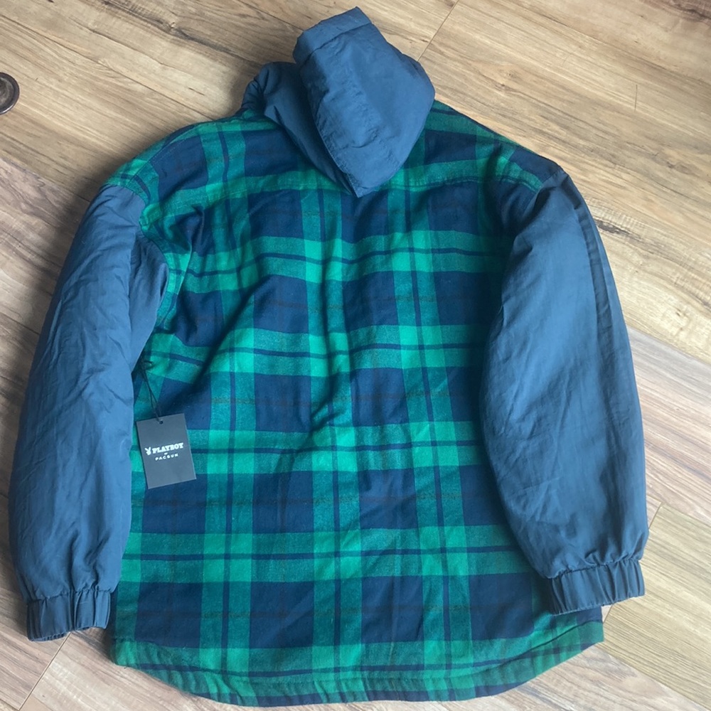 PLAYBOY by Pacsun M/L Plaid Jacket Coat NWT - Picture 4 of 4
